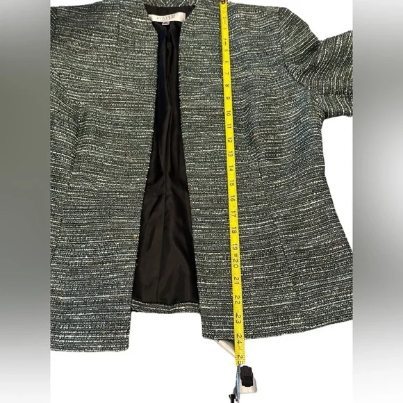 Kasper Blazer Women’s size 8P Green white open front - Picture 4 of 10